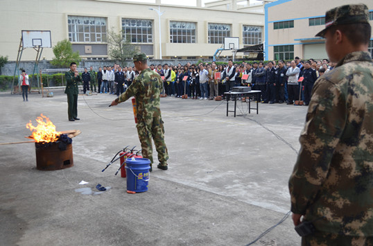 僑洋實業(yè)消防演習(xí)現(xiàn)場