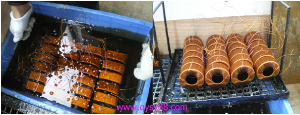 僑洋環形變壓器浸油中